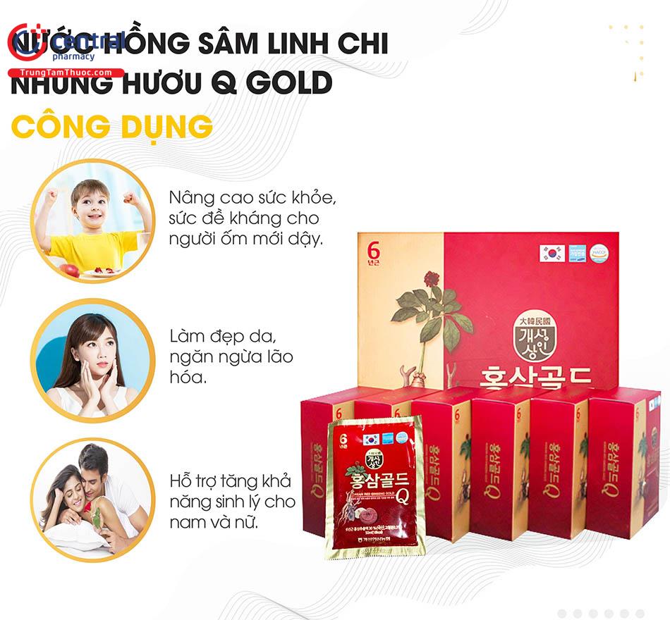 Hình 2: Tác dụng của Korean Red Ginseng Gold Q 50ml