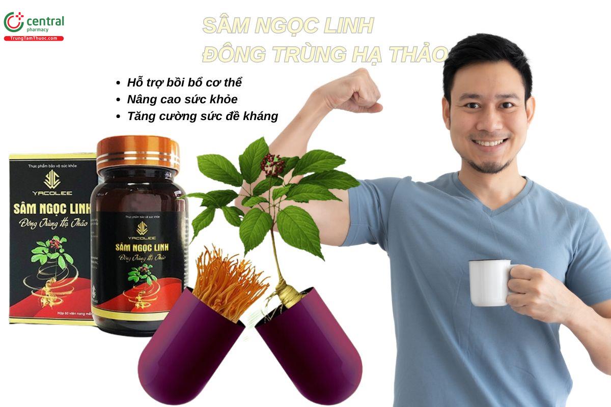 Viên uống Sâm Ngọc Linh Đông Trùng Hạ Thảo - Yacolee giúp tăng cường sức khoẻ