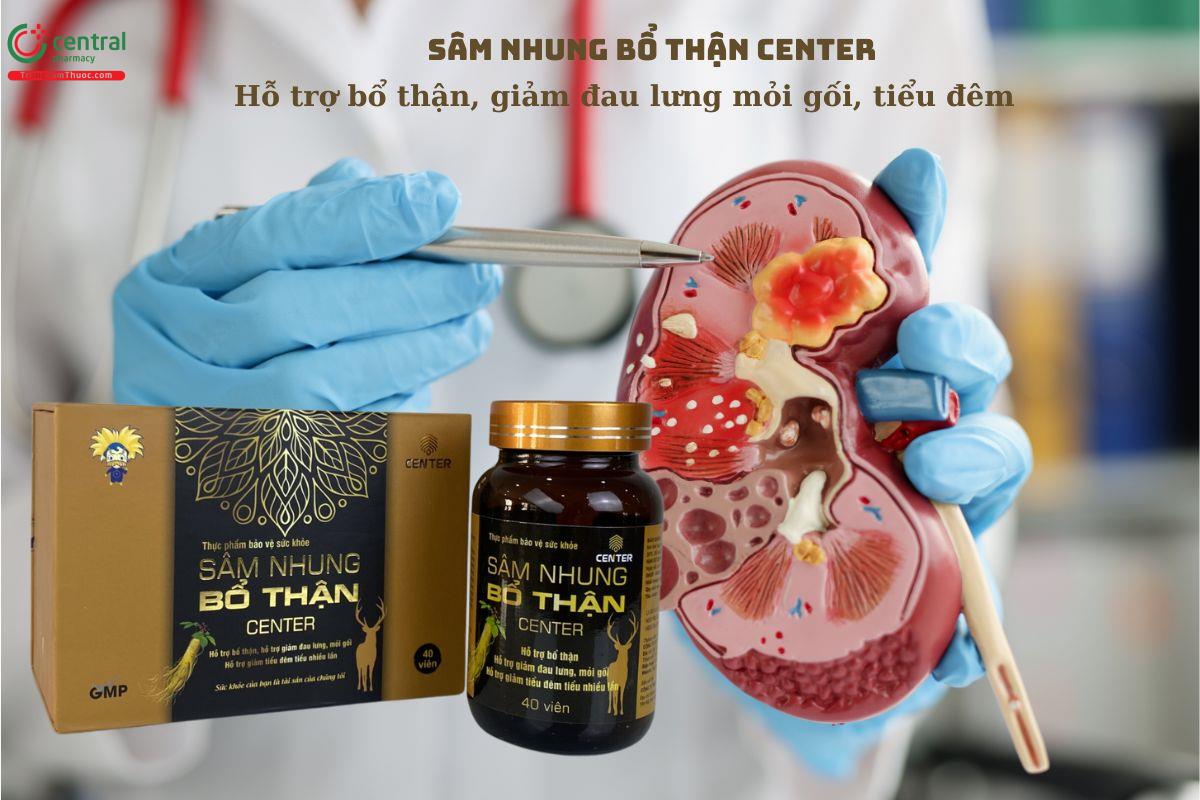 Sâm Nhung Bổ Thận Center - Hỗ trợ bổ thận, giảm đau lưng, mỏi gối, tiểu đêm