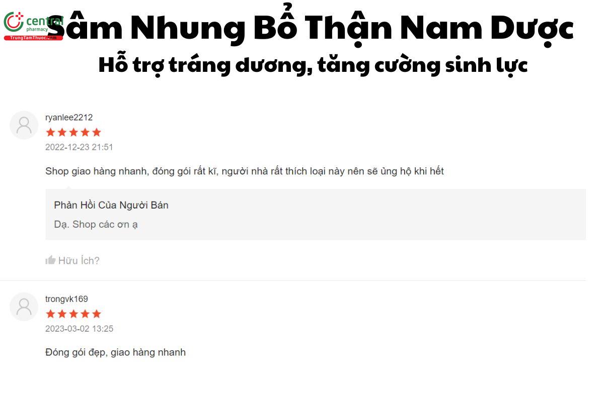 Sâm Nhung Bổ Thận Nam Dược