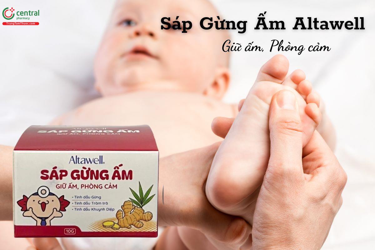Sáp Gừng Ấm Altawell giúp giữ ấm cơ thể, phòng cảm