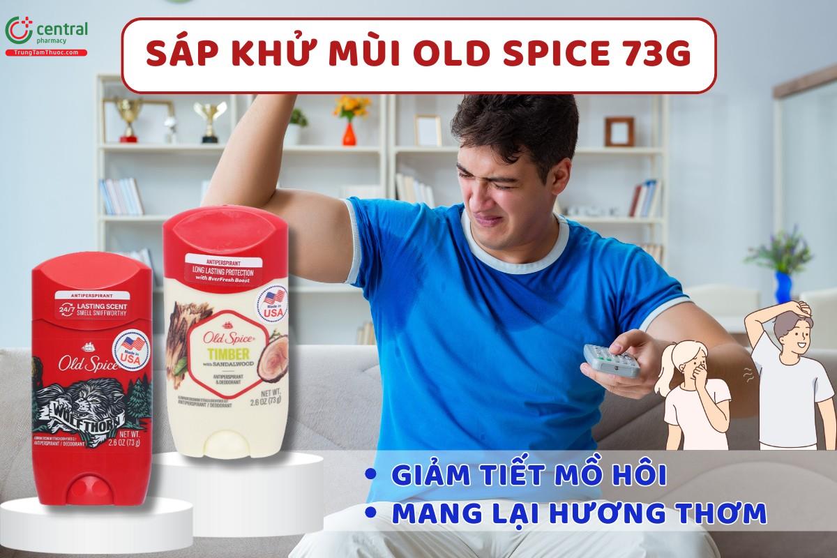 Sáp khử mùi Old Spice cho nam giúp giảm tiết mồ hôi, đem hương thơm nam tính quyến rũ