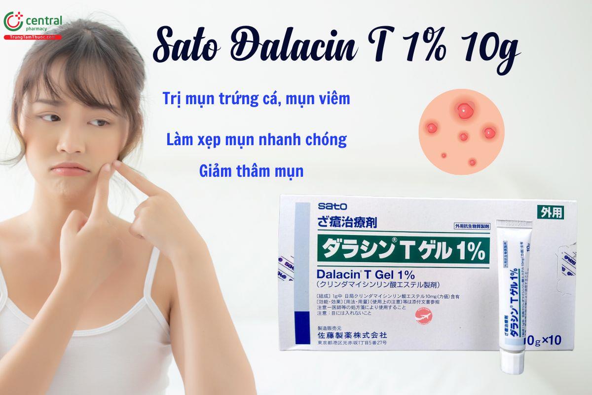 Sato Dalacin T 1% 10g - Gel trị mụn hàng đầu tại Nhật Bản