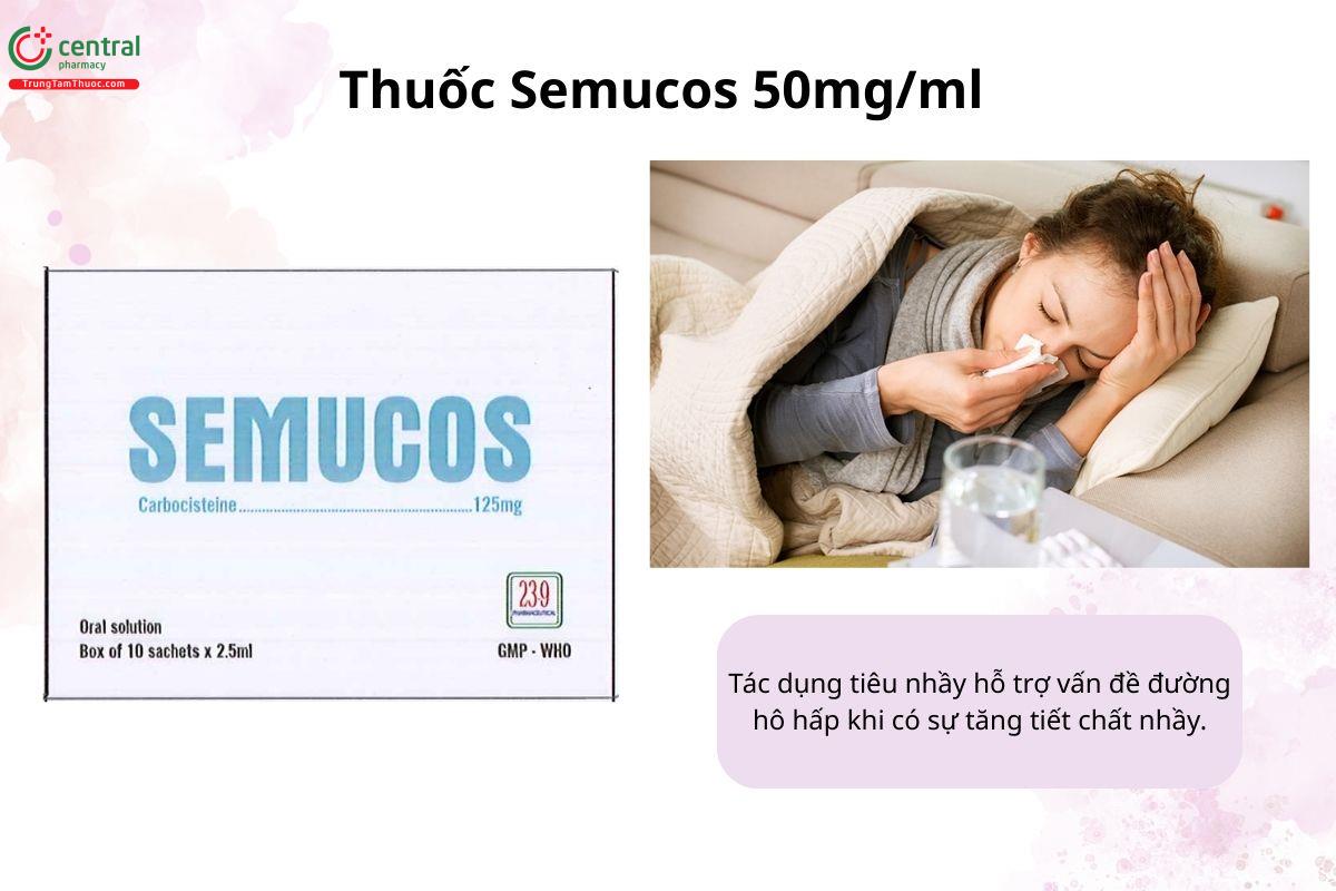Chỉ định của thuốc Semucos 50mg/ml