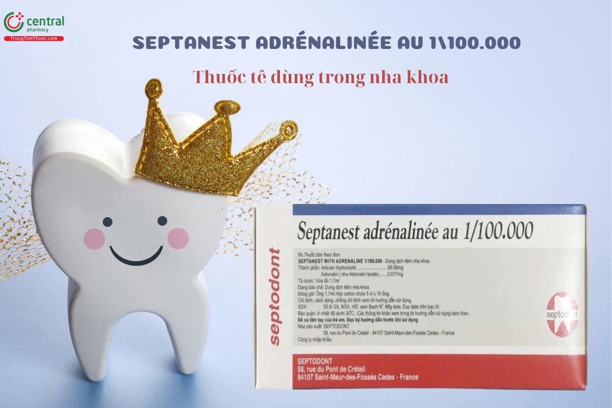 Thuốc gây tê Septanest adrénalinée au 1/100.000 dùng trong nha khoa