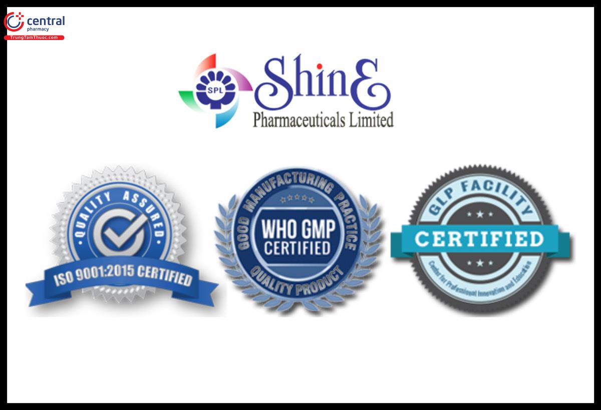 Shine Pharmaceuticals chứng nhận chất lượng