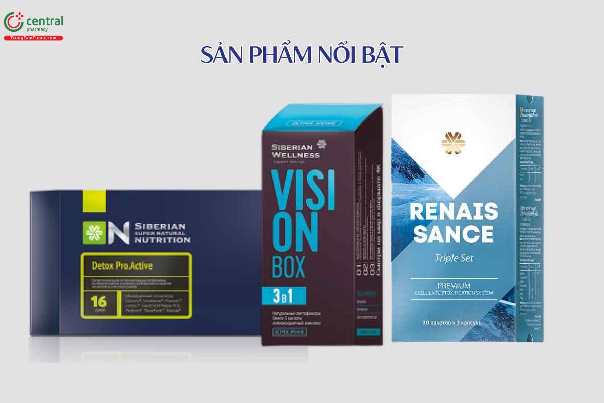 Một số sản phẩm của Siberian Wellness