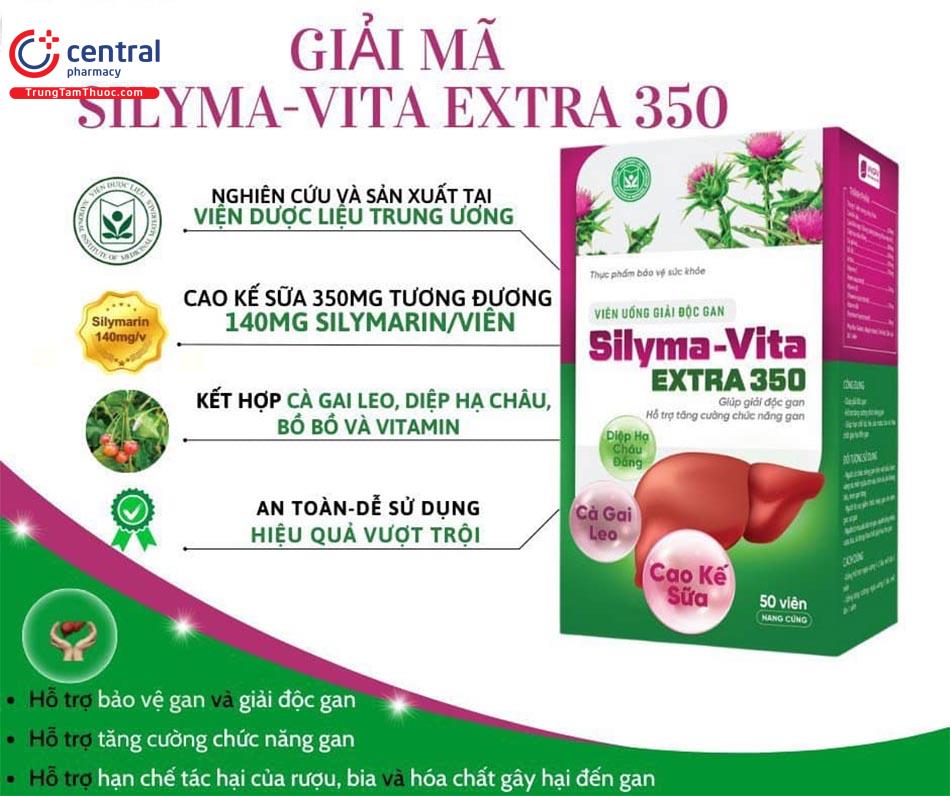 Silyma-Vita Extra 350 ngừa xơ gan tiến triển