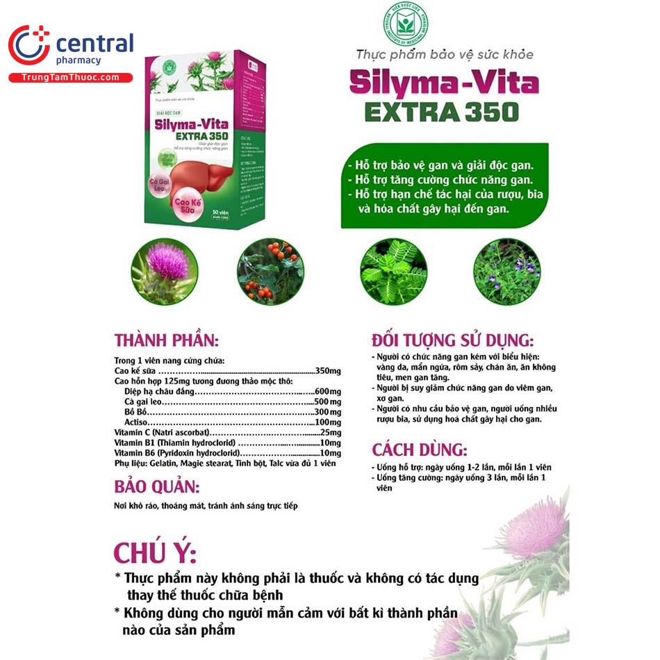 Silyma-Vita Extra 350 hỗ trợ giải độc gan