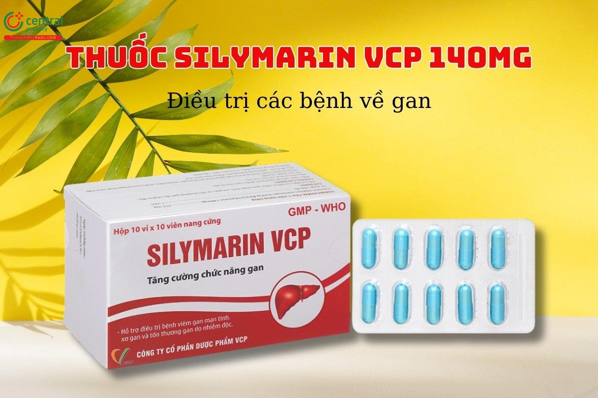 Thuốc Silymarin VCP 140mg hỗ trợ trong việc điều trị viêm gan mạn tính, xơ gan