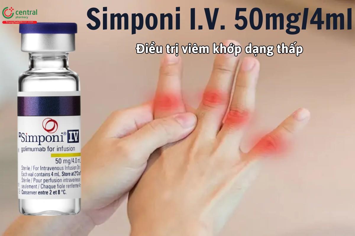Thuốc Simponi I.V. 50mg/4ml sử dụng cho người lớn trong điều trị viêm khớp dạng thấp