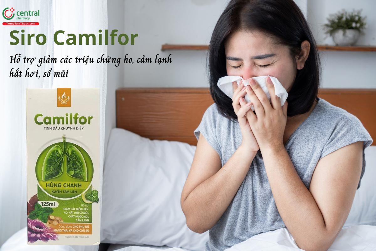 Siro Camilfor - Hỗ trợ giảm ho, sổ mũi, ngạt mũi do cảm lạnh