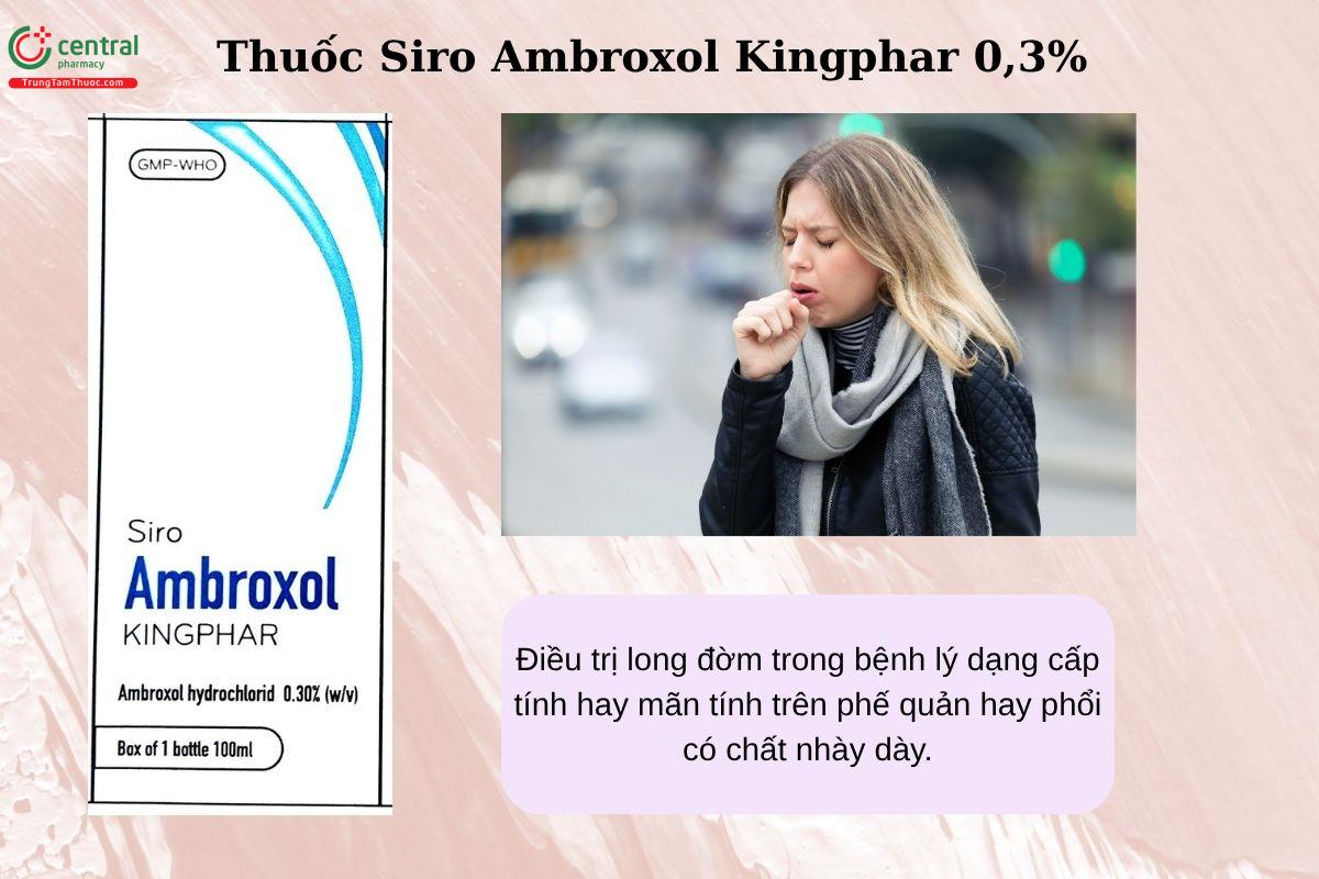 Chỉ định của thuốc Siro Ambroxol Kingphar 0,3%