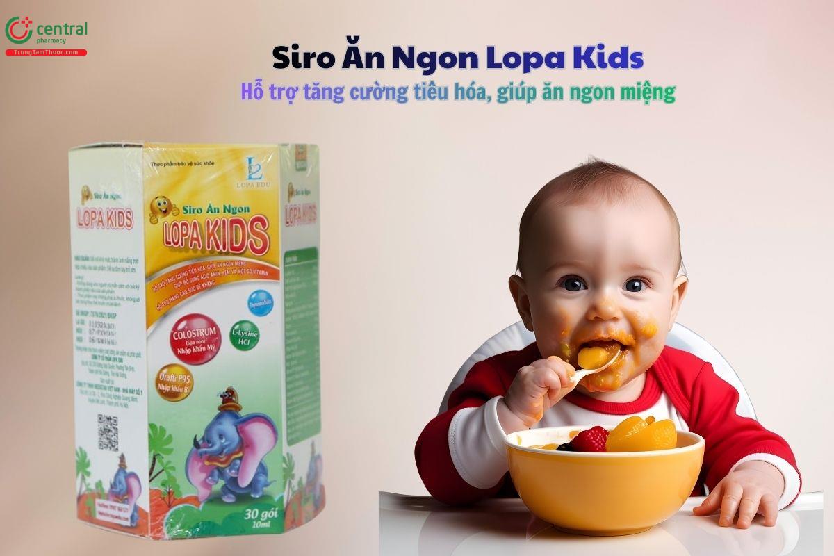 Siro Ăn Ngon Lopa Kids - Tăng cường tiêu hóa, kích thích ăn ngon
