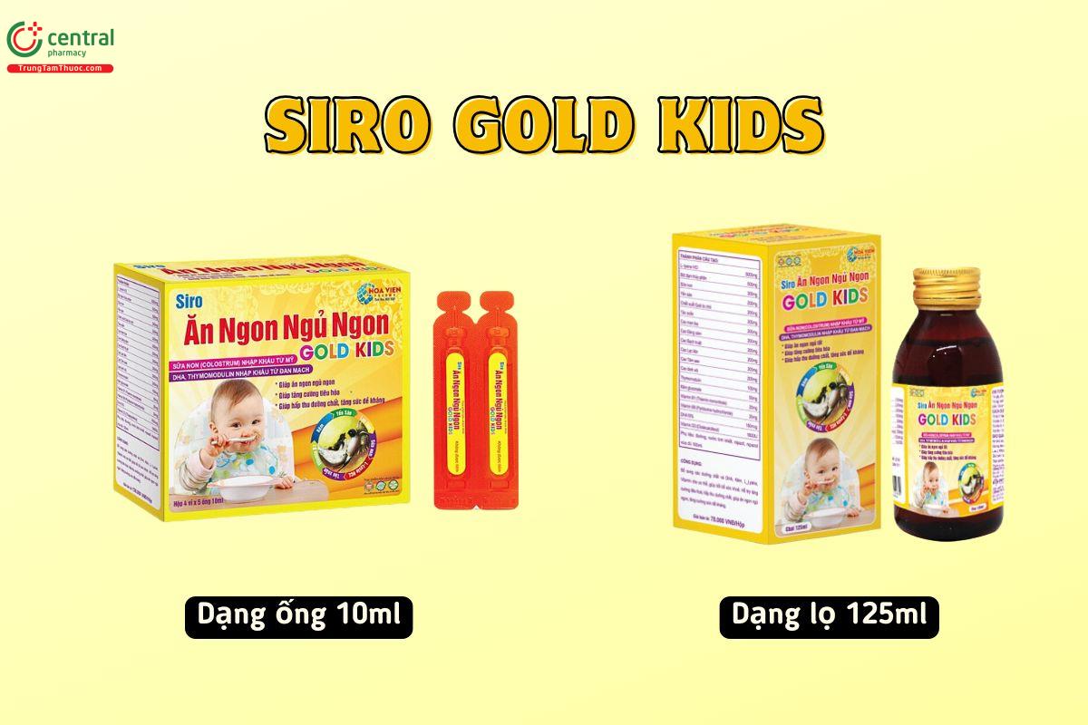 Các dòng sản phẩm của Siro ăn ngon ngủ ngon Gold Kids