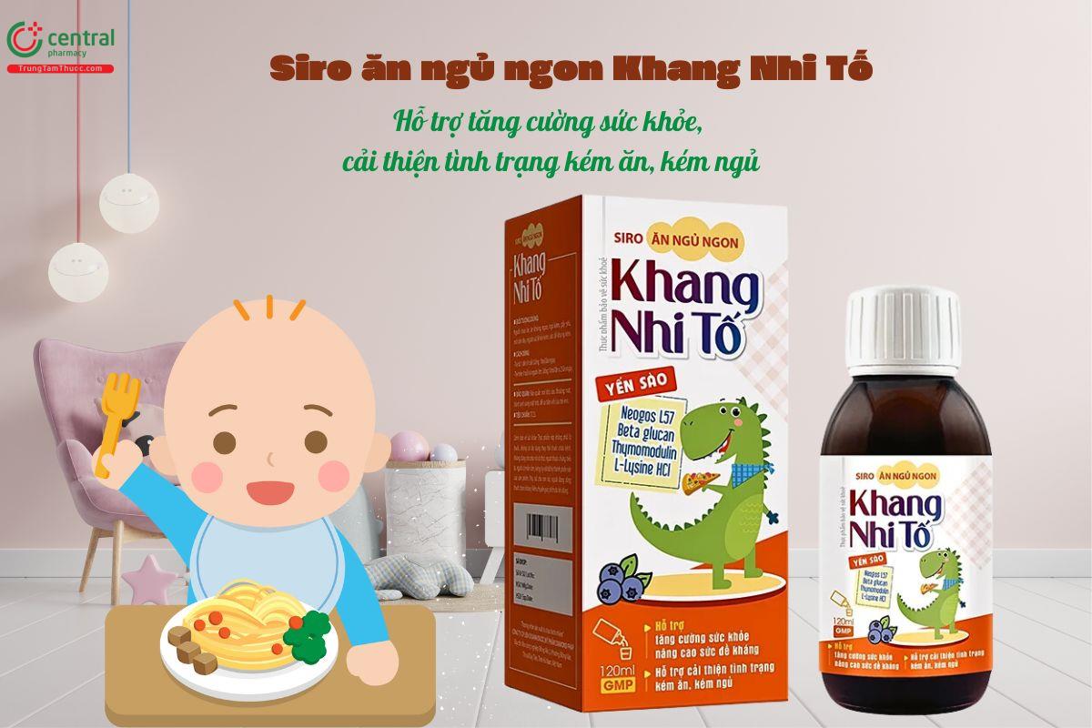 Siro Ăn Ngủ Ngon Khang Nhi Tố cải thiện tình trạng kém ăn, kém ngủ