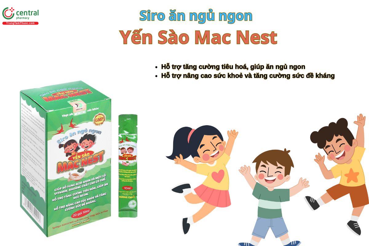 Siro ăn ngủ ngon Yến Sào Mac Nest tăng cường sức khoẻ