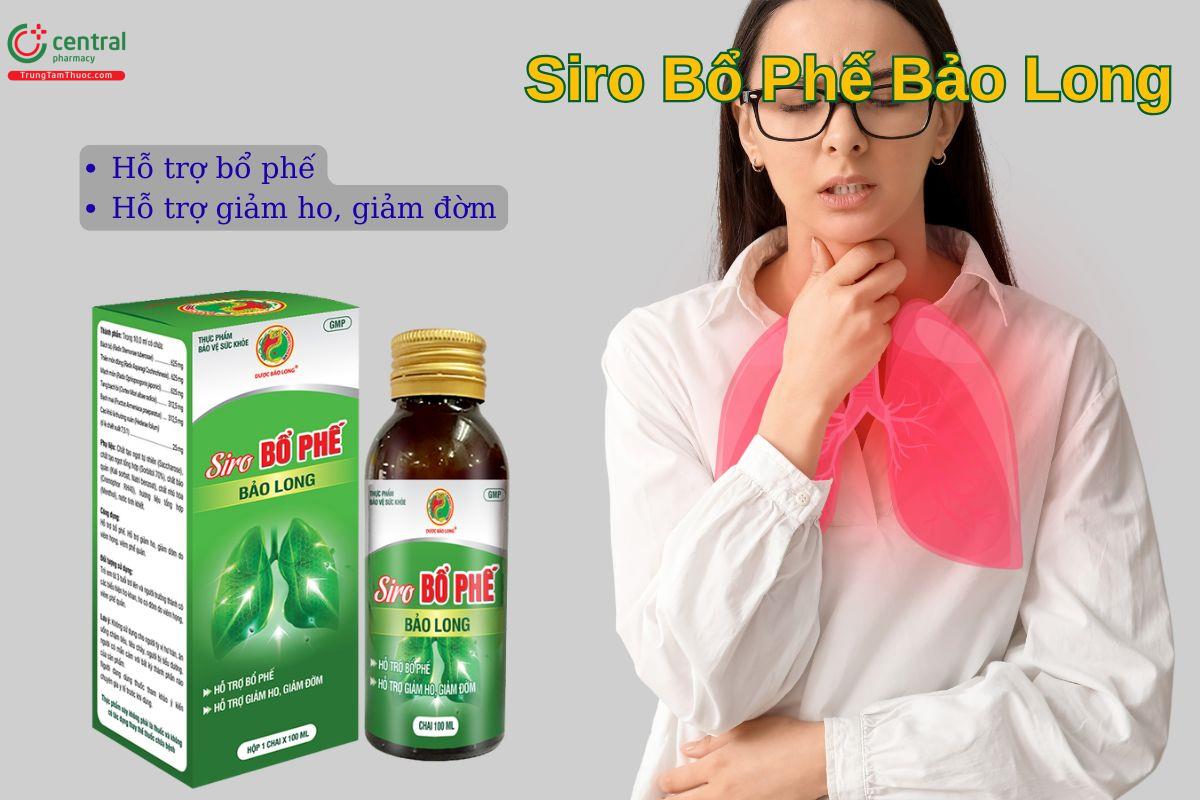 Siro Bổ Phế Bảo Long giúp bổ phế, giảm ho, giảm đờm