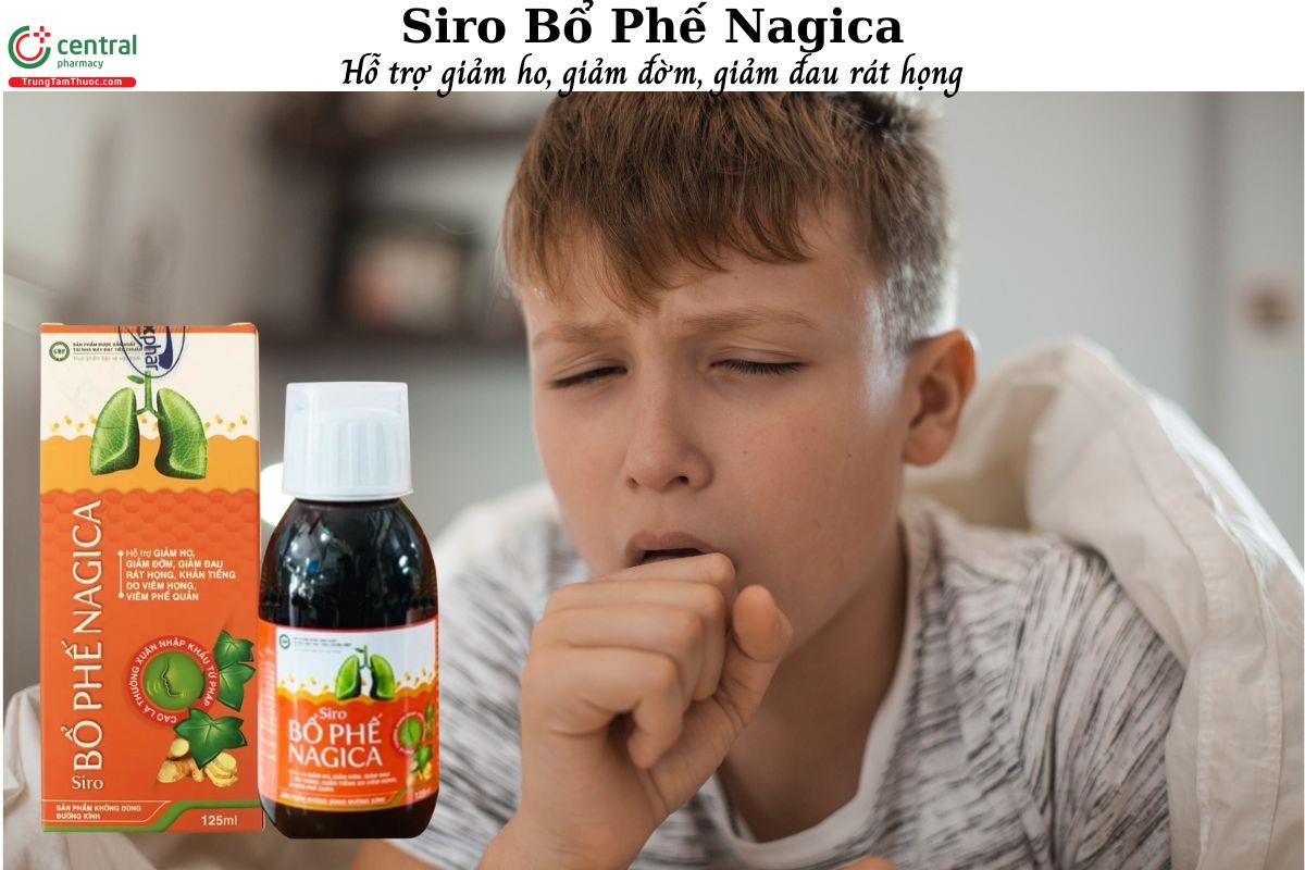 Siro Bổ Phế Nagica - Hỗ trợ giảm ho, giảm đờm, làm dịu cổ họng