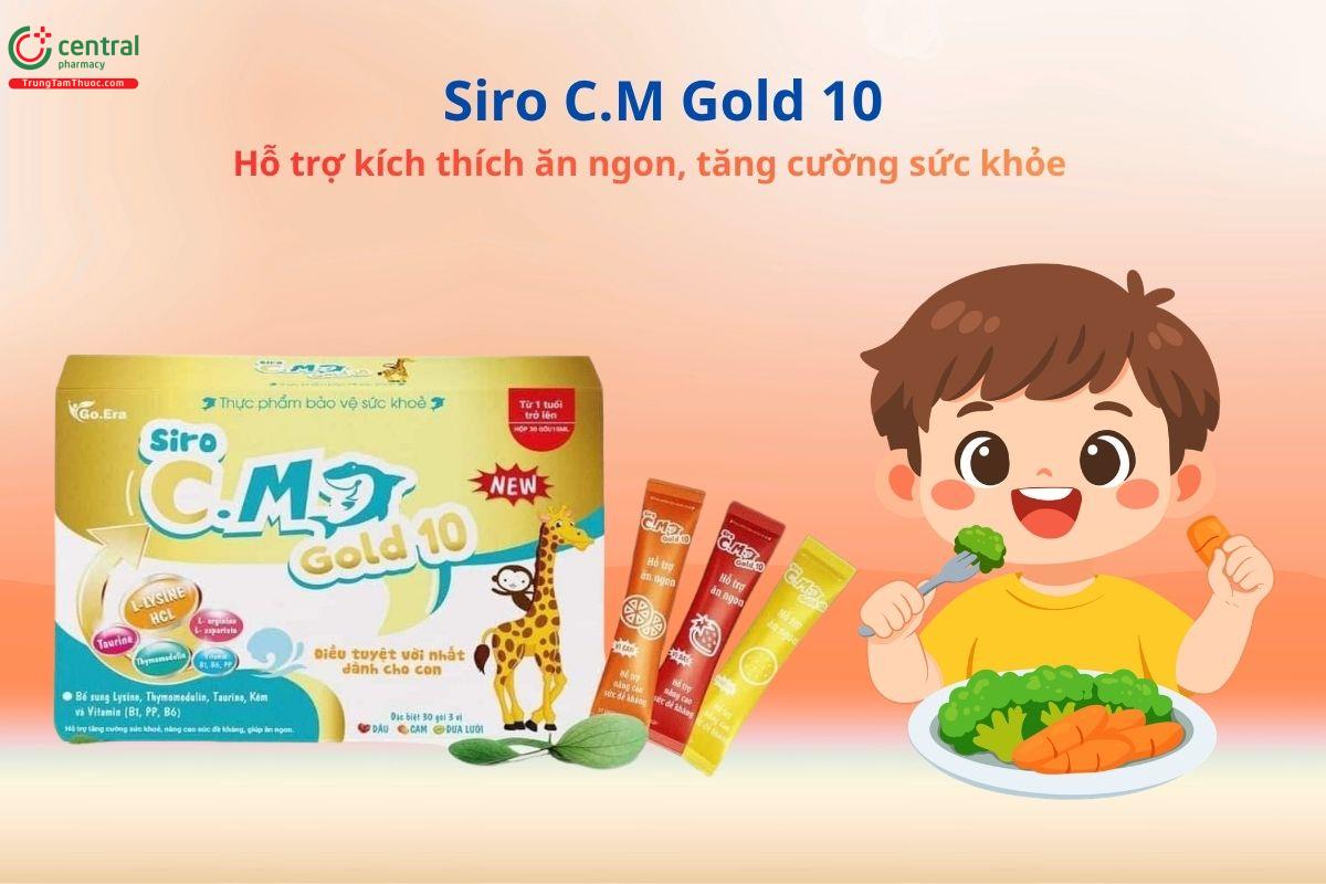 Siro C.M Gold 10 - Kích thích ăn ngon miệng, tăng sức đề kháng
