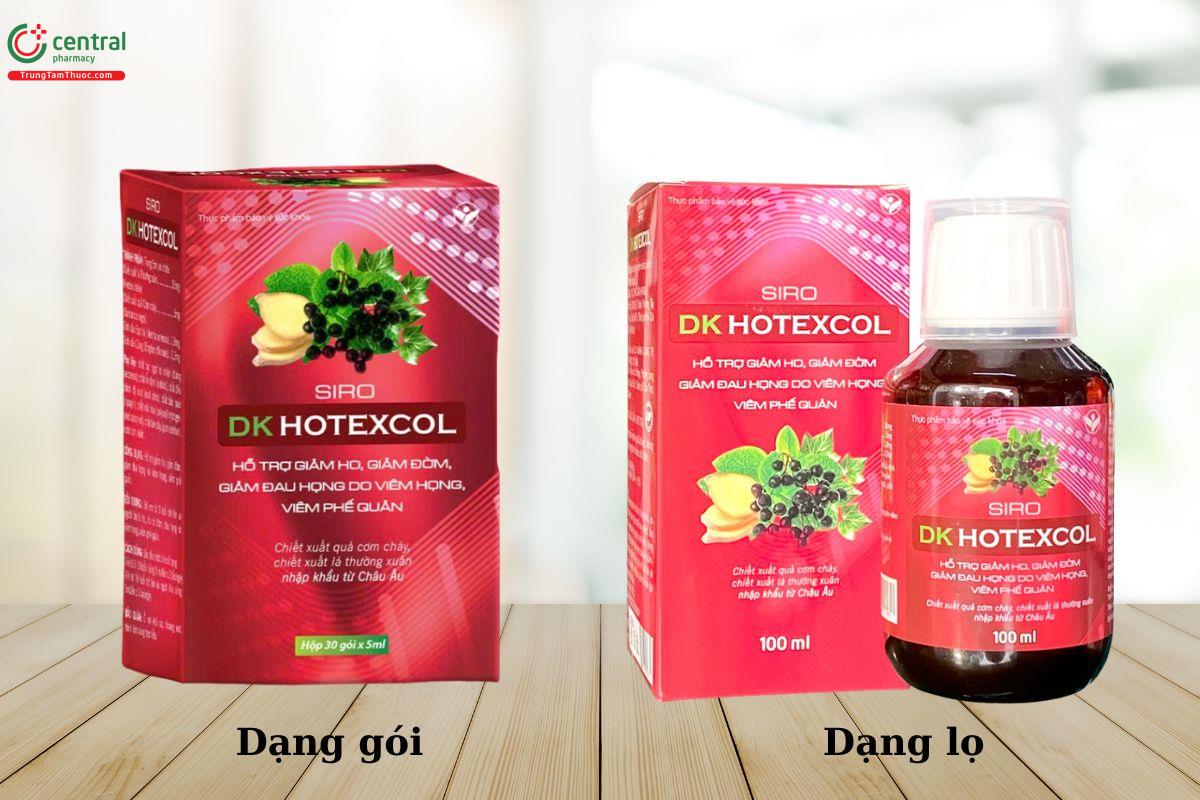 Siro DK Hotexcol dạng gói và dạng lọ 100ml