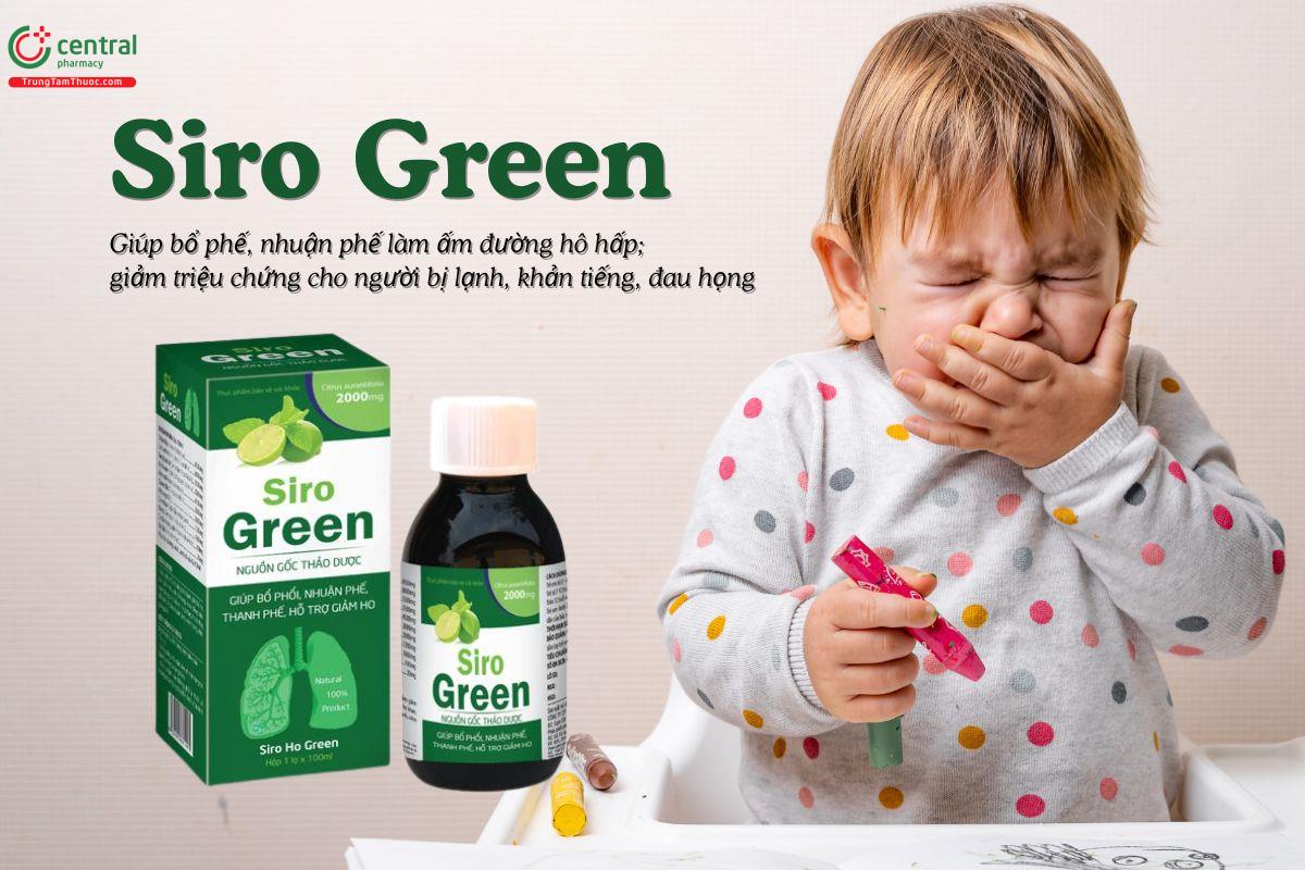 Công dụng của Siro Green 100ml là gì?