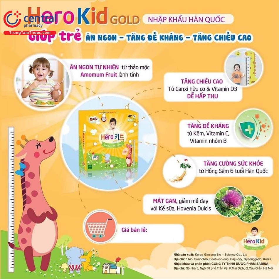 Siro Hero Kid Gold - Tăng cường đề kháng cho trẻ