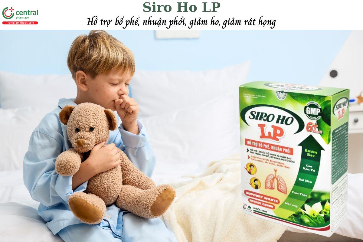 Siro Ho LP - Hỗ trợ bổ phế, nhuận phổi, giảm ho, giảm đau rát họng