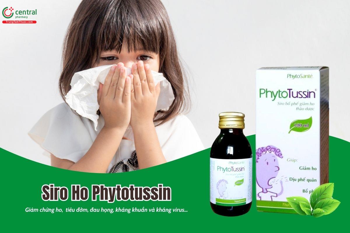 Siro ho Phytotussin 100ml điều trị các chứng ho, viêm đường hô hấp