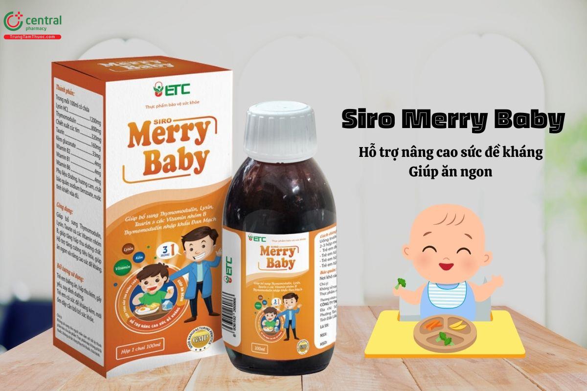 Siro Merry Baby kích thích ăn ngon, tăng sức đề kháng