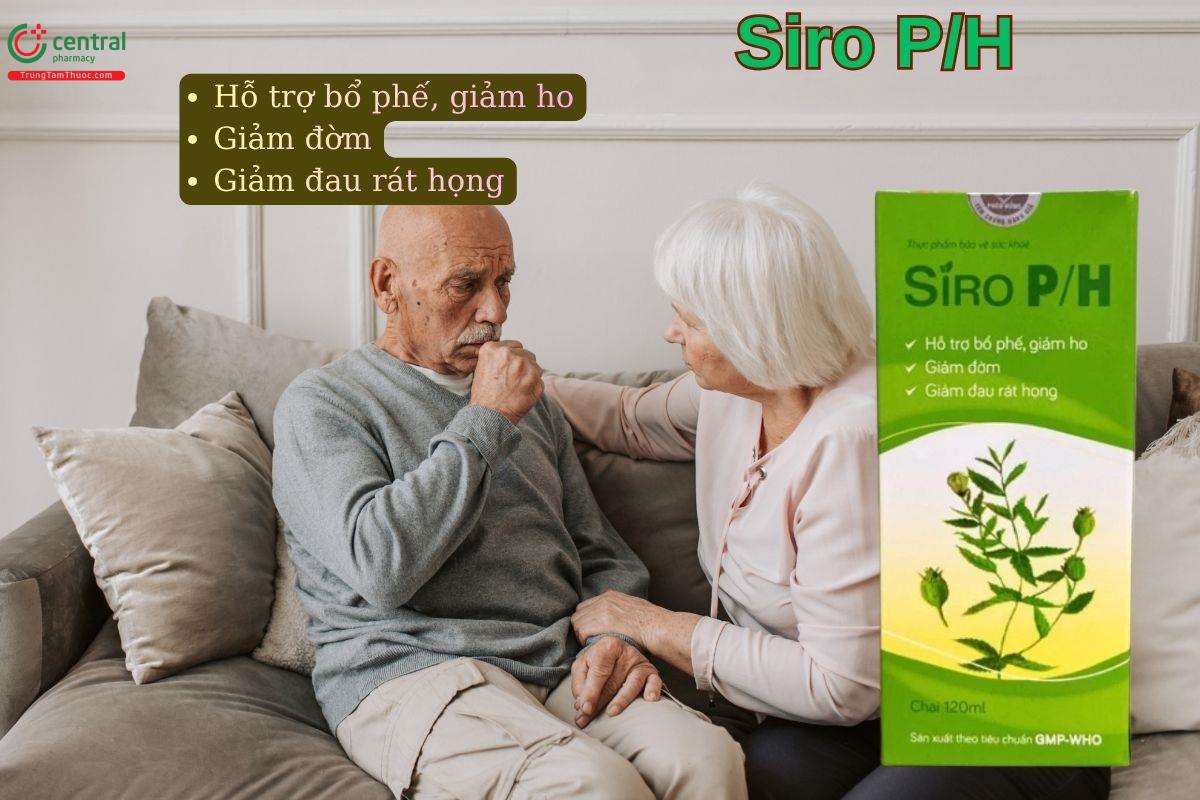 Siro P/H giúp giảm ho, giảm đờm, giảm đau rát họng