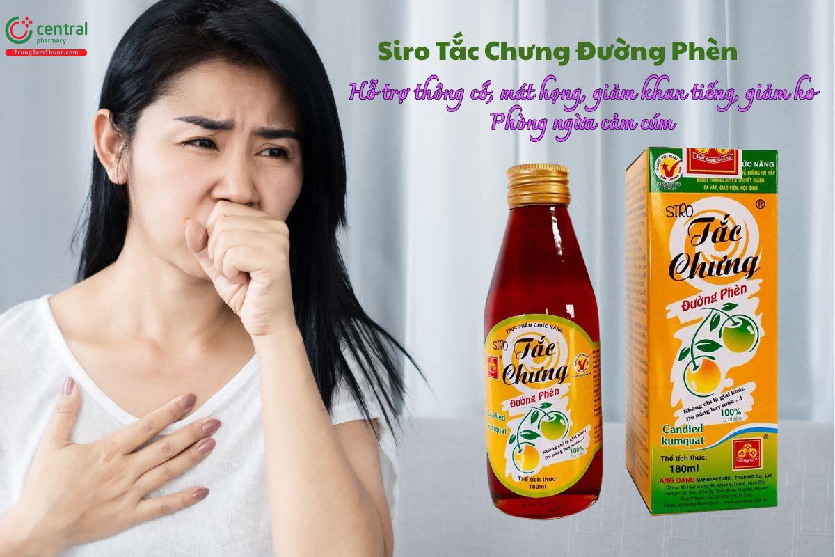 Siro Tắc Chưng Đường Phèn phòng ngừa cảm cúm, giảm ho