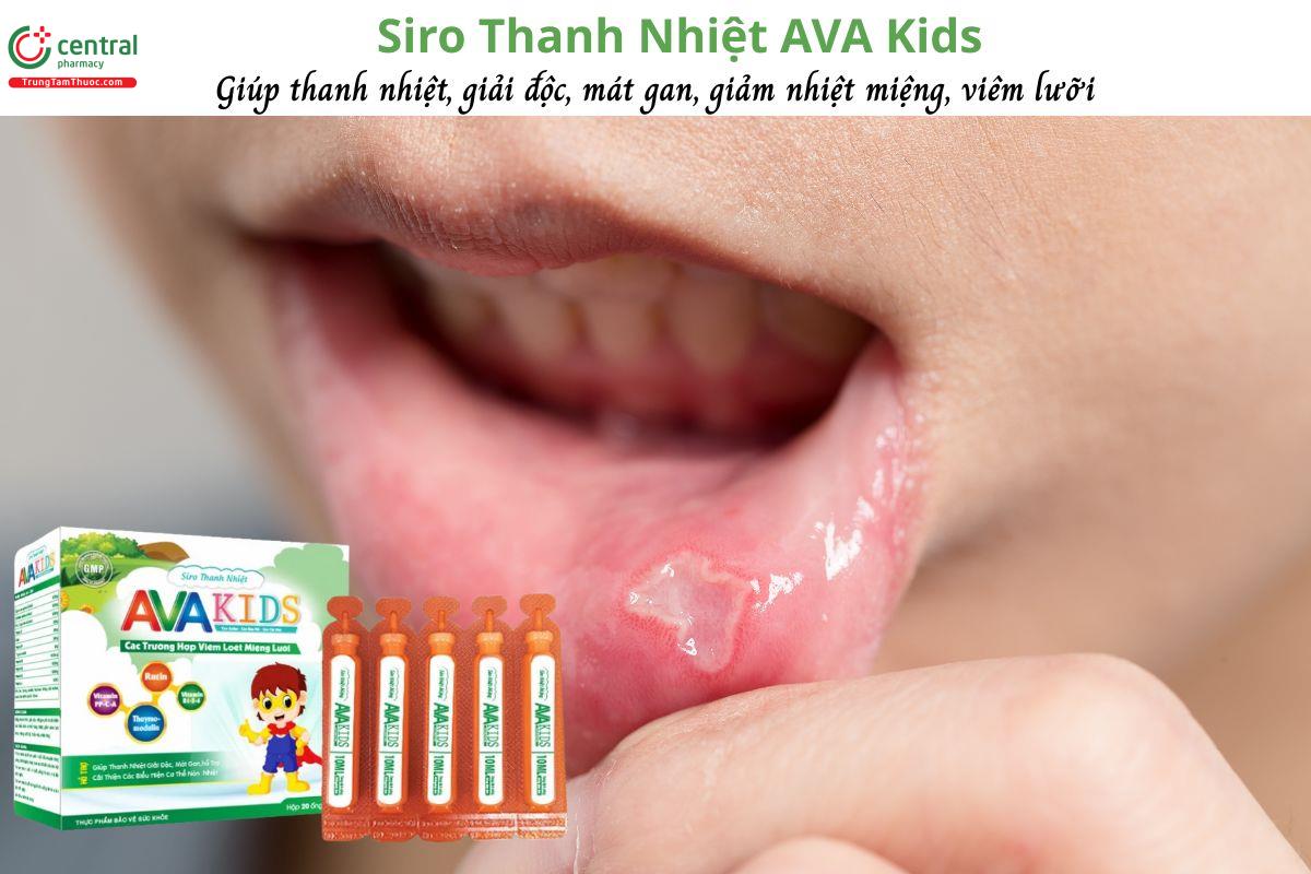 Siro Thanh Nhiệt AVA Kids - Mát gan, giải độc, giảm nóng trong