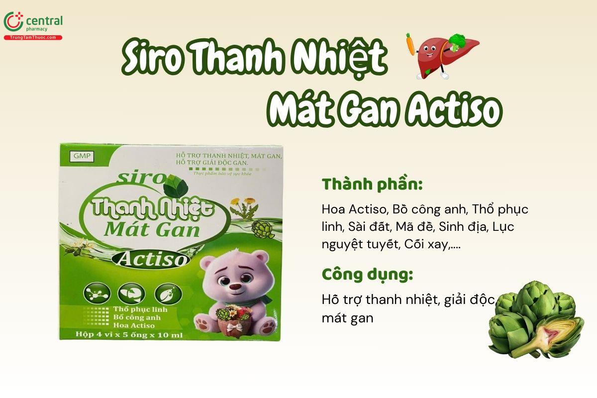 Siro thanh nhiệt mát gan Actiso Hoàng Liên - Hỗ trợ tăng cường bảo vệ gan