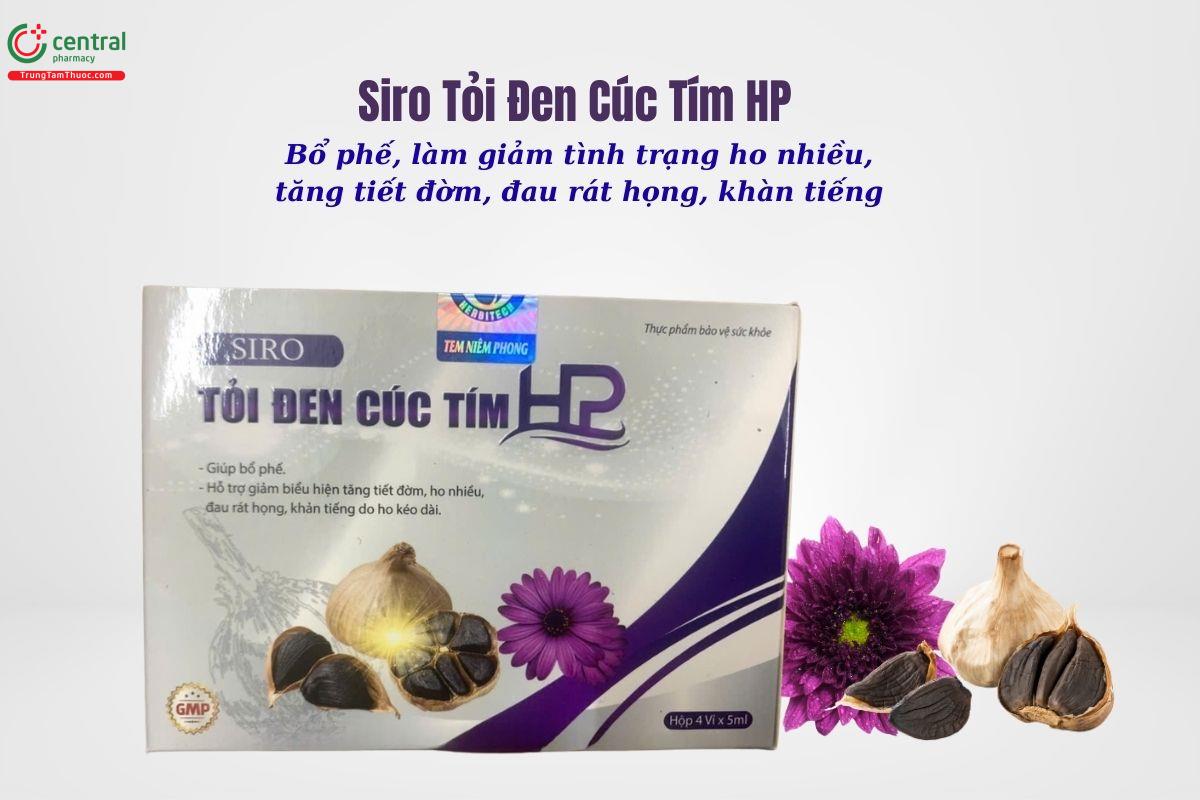 Siro Tỏi Đen Cúc Tím HP - Bổ phế, giảm ho, đau rát họng