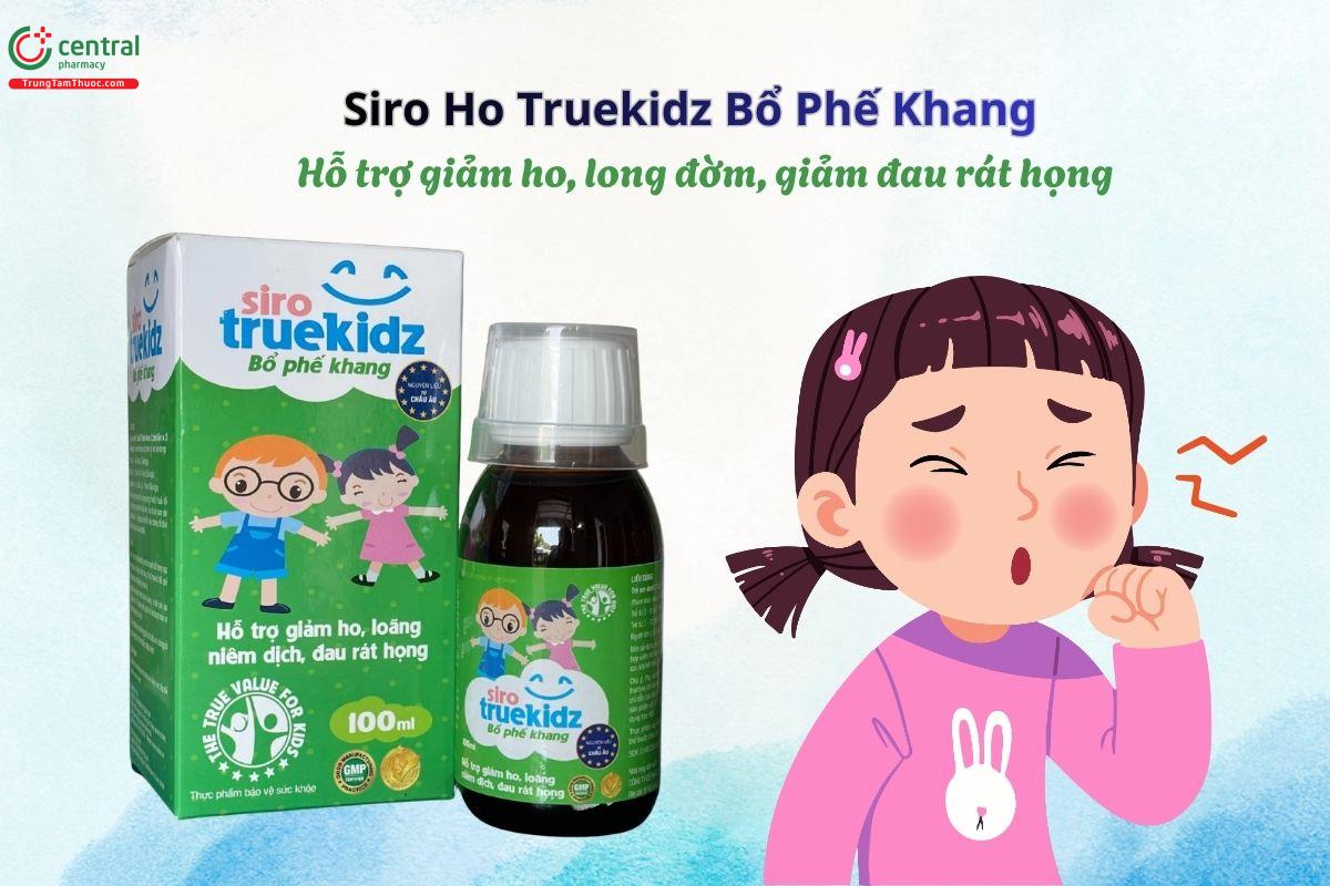 Siro Truekidz Bổ Phế Khang hỗ trợ giảm ho, đờm, đau rát họng