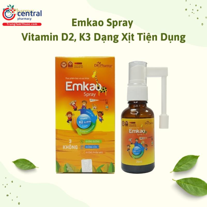 Hình 1: Vitamin D3 + K2 EmKao Spray