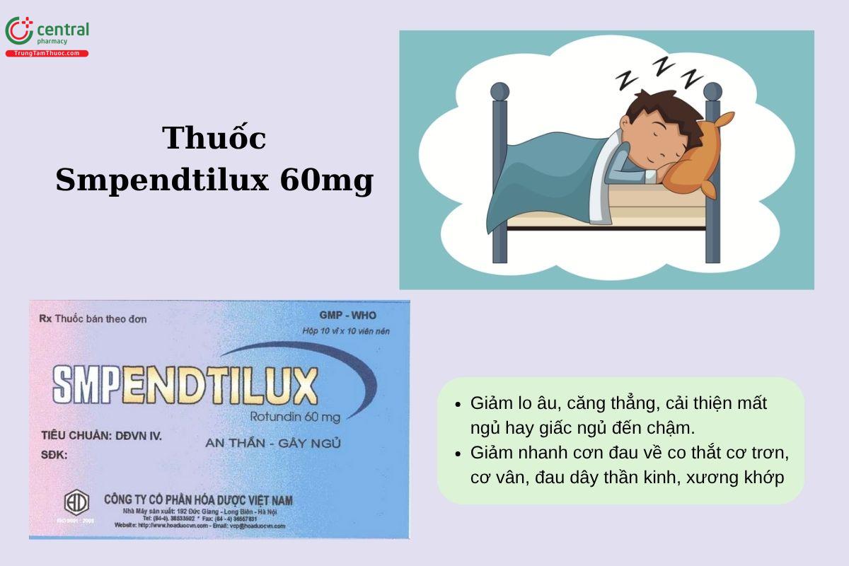 Chỉ định của thuốc Smpendtilux 60mg