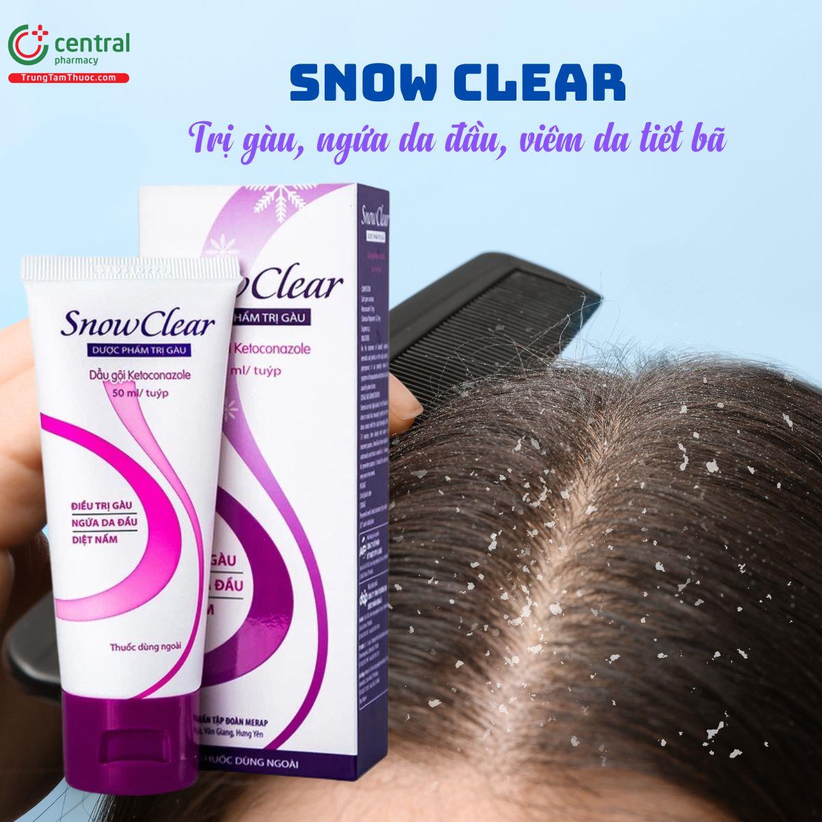 Dầu gội SnowClear (Tuýp) trị gàu, ngứa da đầu, viêm da tiết bã