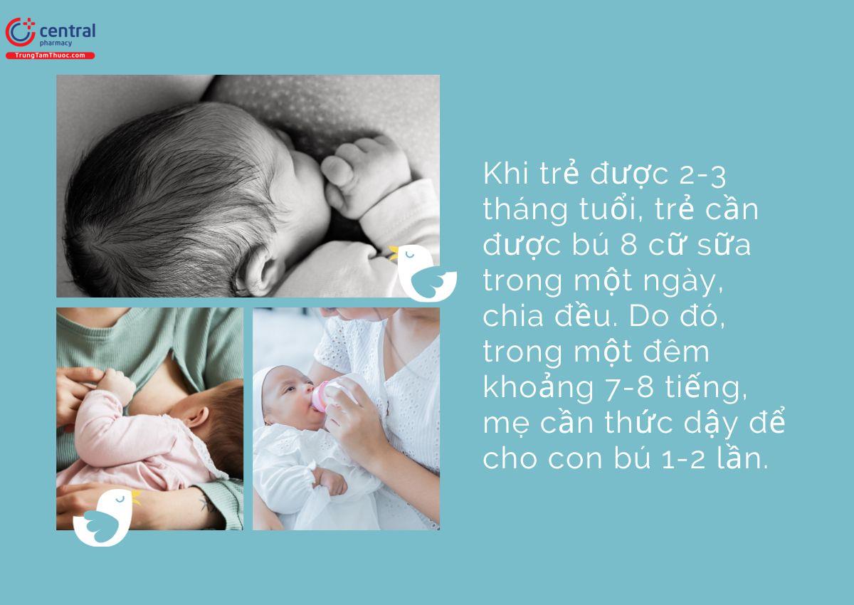 Số lần trẻ bú trong một đêm