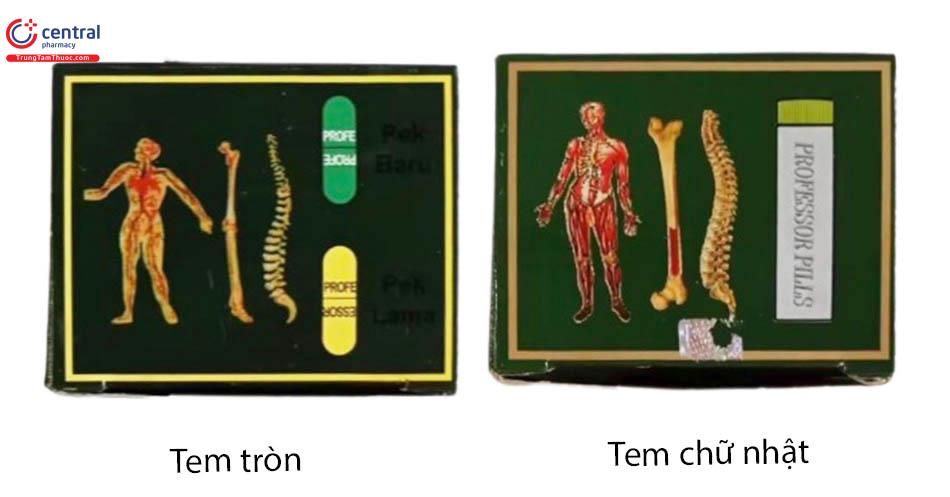 Hình 3: Hình 2 mặt nắp hộp sản phẩm Professor's Pill