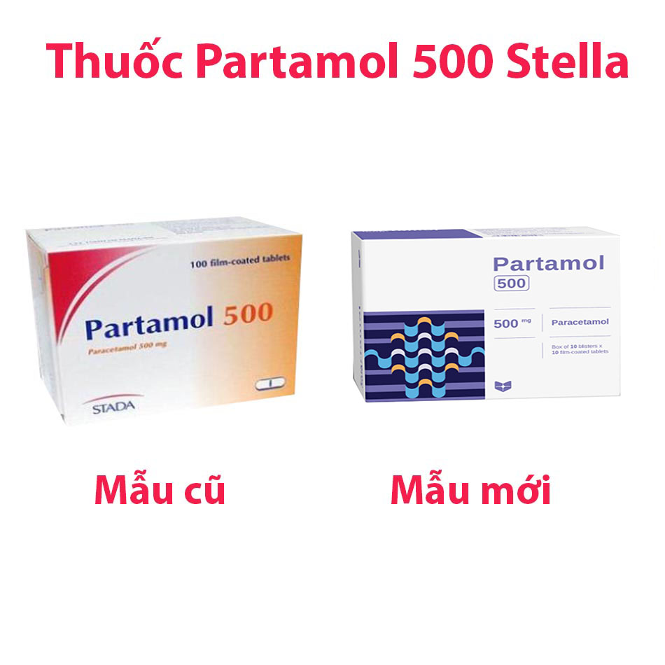 So sánh hai mẫu thuốc Partamol 500 