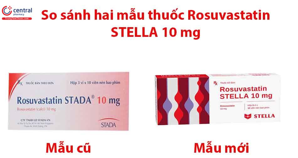 Phân biệt mẫu mới và mẫu cũ thuốc Rosuvastatin STELLA 10 mg