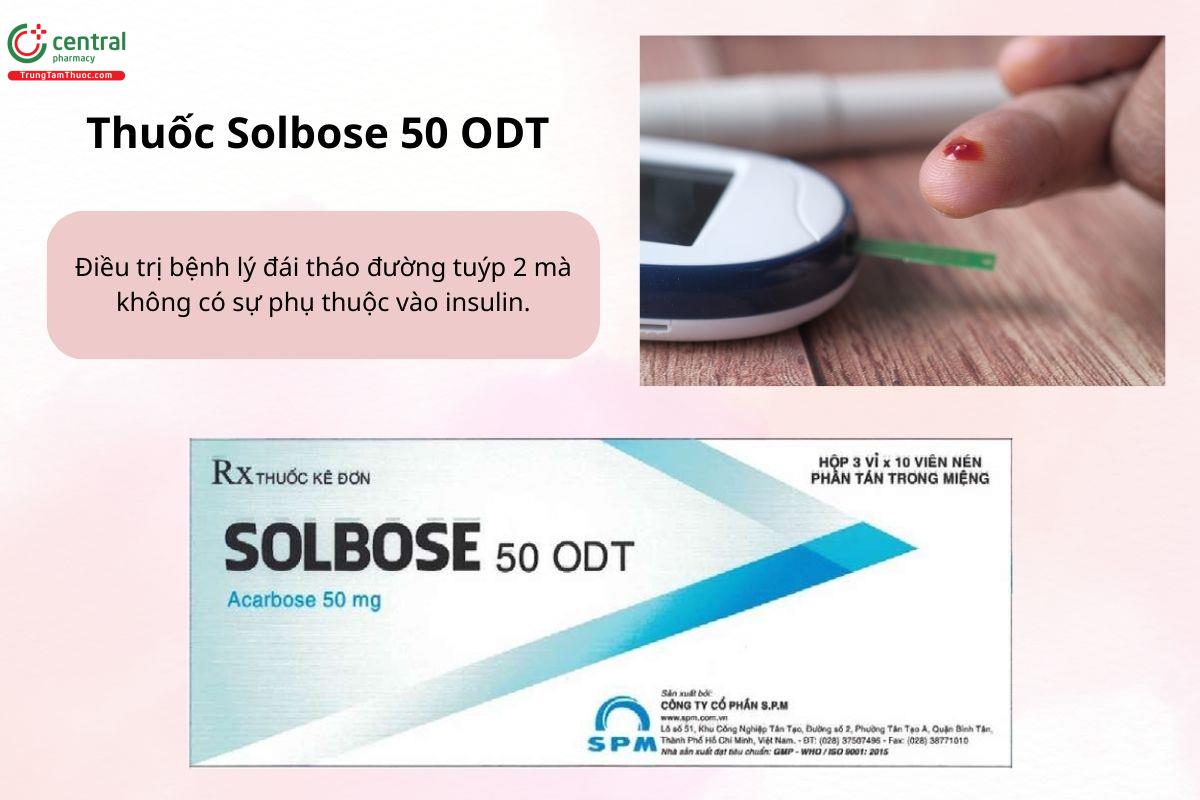 Chỉ định của thuốc Solbose 50 ODT
