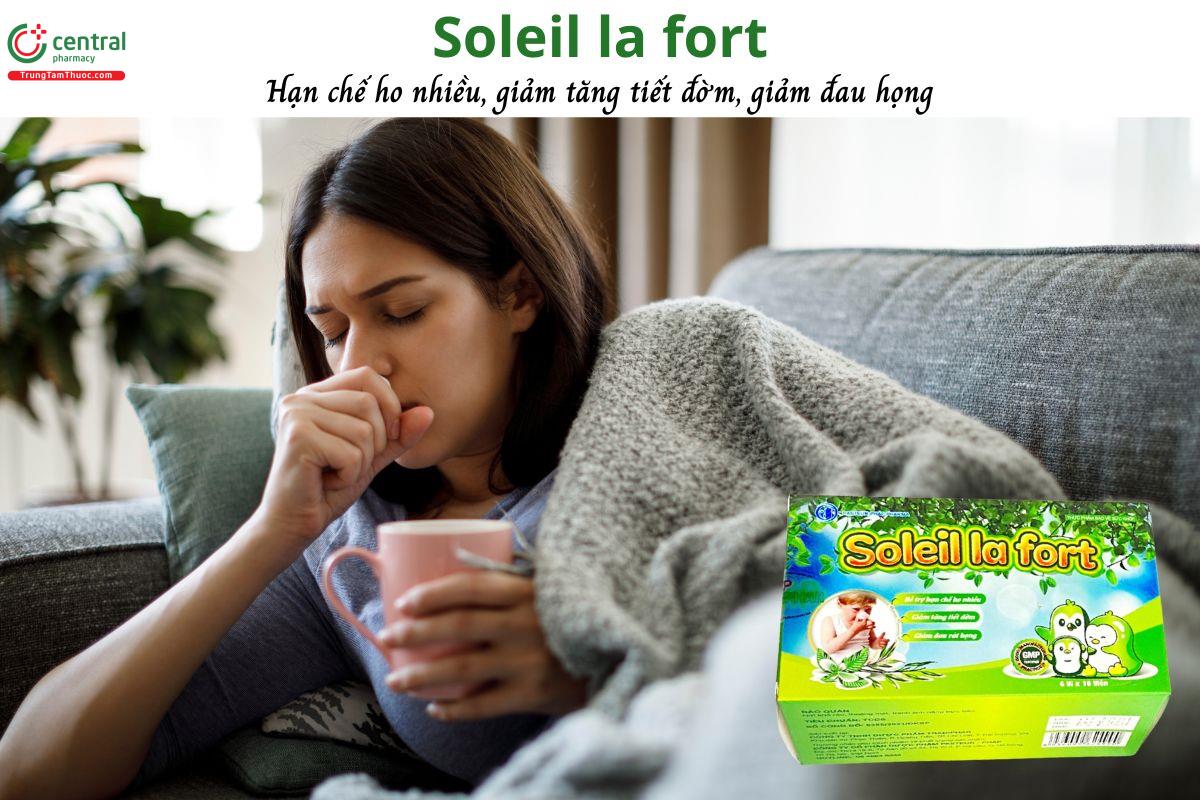 Soleil la fort - Hạn chế ho nhiều, giảm đờm, giảm đau rát họng
