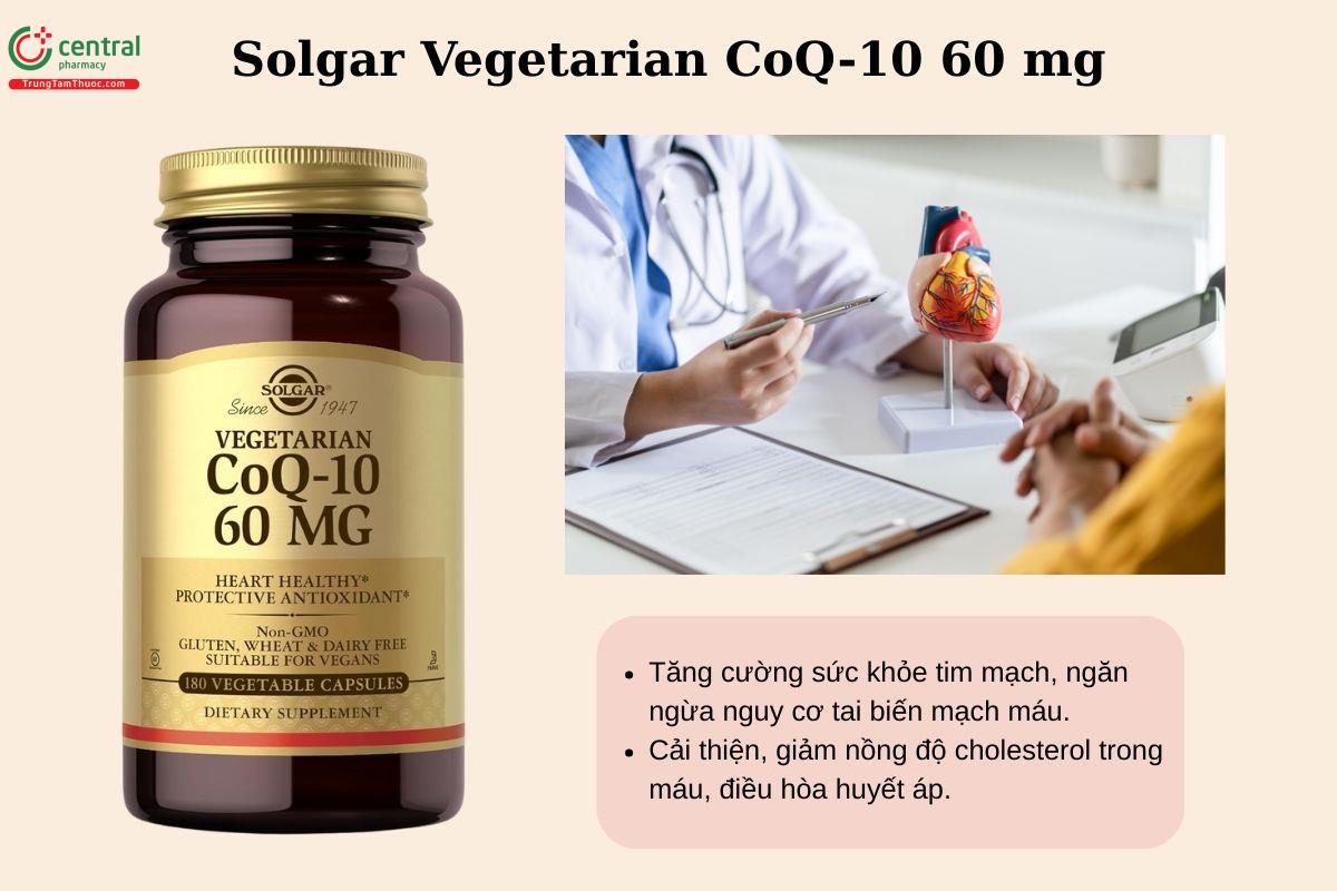 Công dụng của Solgar Vegetarian CoQ-10 60 mg
