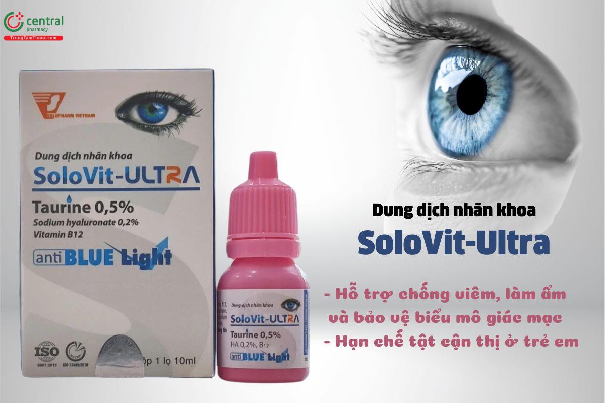 Dung dịch nhãn khoa SoloVit-Ultra - Chống viêm, dưỡng ẩm, bảo vệ giác mạc