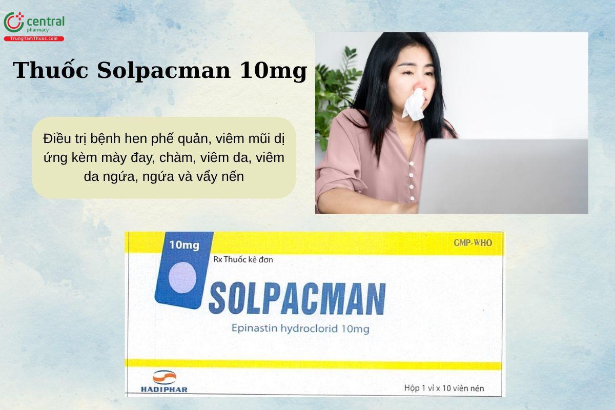 Chỉ định của thuốc Solpacman 10mg