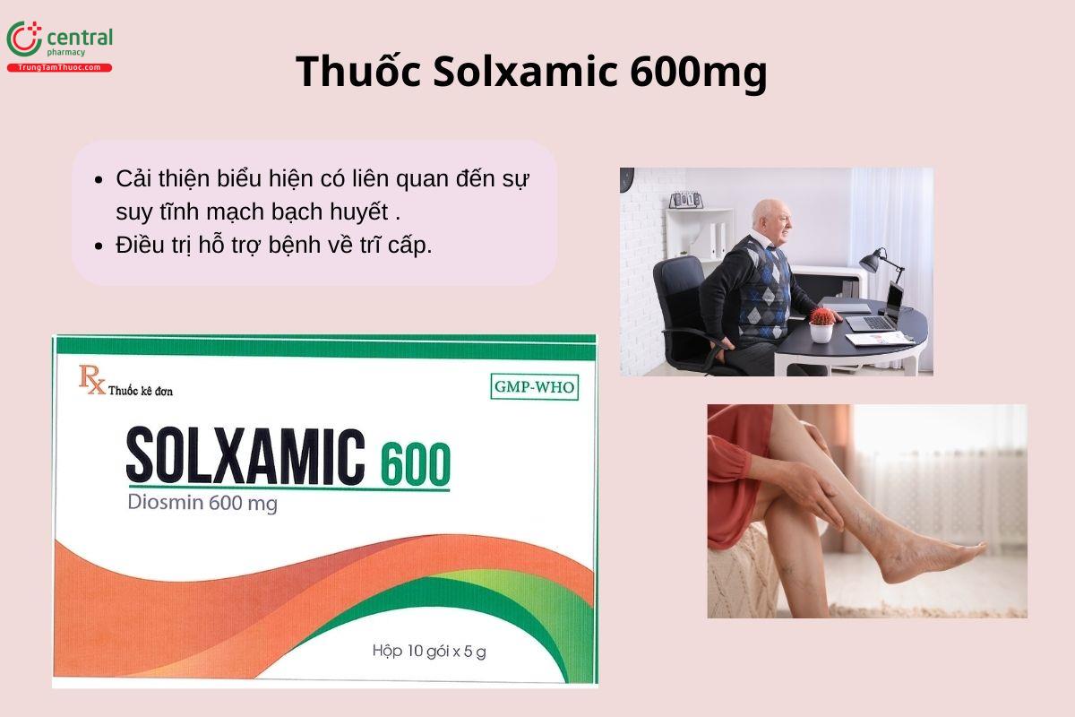 Chỉ định của thuốc Solxamic 600mg
