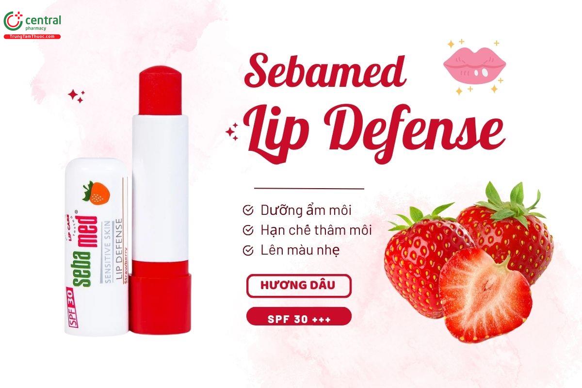 Sebamed Lip Defense Strawberry - Son dưỡng giảm nứt nẻ môi hương dâu 